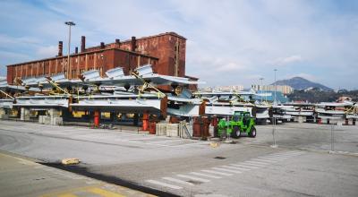 La chiatta arrivata il 3 gennaio a Genova